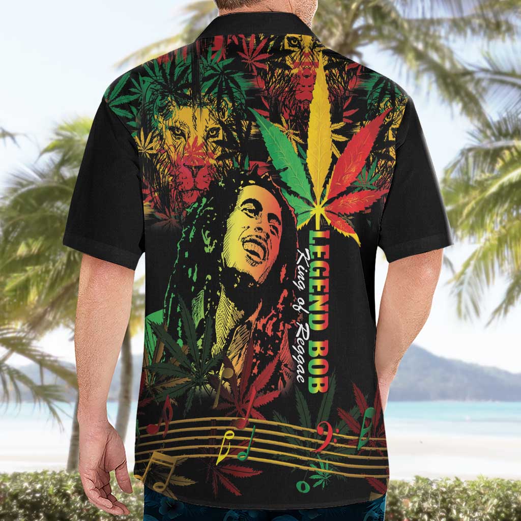 King Of Reggae Legend Bob Hawaiian Shirt Rasta Cannabis - Wonder Print Shop