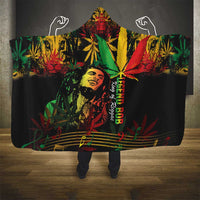 King Of Reggae Legend Bob Hooded Blanket Rasta Cannabis - Wonder Print Shop