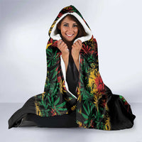 King Of Reggae Legend Bob Hooded Blanket Rasta Cannabis - Wonder Print Shop