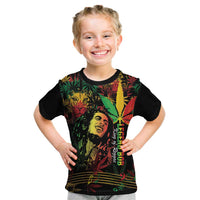 King Of Reggae Legend Bob Kid T Shirt Rasta Cannabis - Wonder Print Shop