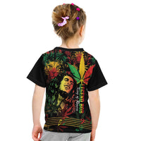 King Of Reggae Legend Bob Kid T Shirt Rasta Cannabis - Wonder Print Shop