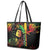 King Of Reggae Legend Bob Leather Tote Bag Rasta Cannabis - Wonder Print Shop