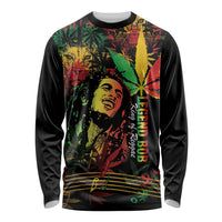 King Of Reggae Legend Bob Long Sleeve Shirt Rasta Cannabis - Wonder Print Shop