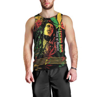 King Of Reggae Legend Bob Men Tank Top Rasta Cannabis - Wonder Print Shop