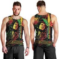King Of Reggae Legend Bob Men Tank Top Rasta Cannabis - Wonder Print Shop