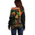 King Of Reggae Legend Bob Off Shoulder Sweater Rasta Cannabis - Wonder Print Shop
