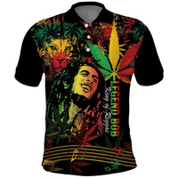 King Of Reggae Legend Bob Polo Shirt Rasta Cannabis - Wonder Print Shop