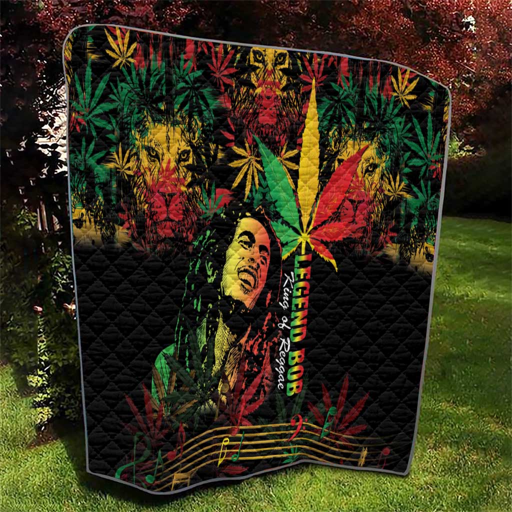 King Of Reggae Legend Bob Quilt Rasta Cannabis - Wonder Print Shop