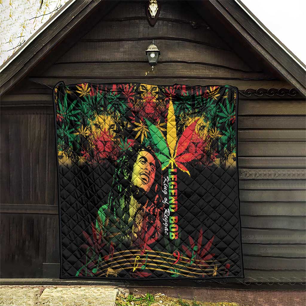 King Of Reggae Legend Bob Quilt Rasta Cannabis - Wonder Print Shop