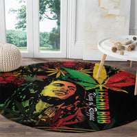 King Of Reggae Legend Bob Round Carpet Rasta Cannabis - Wonder Print Shop