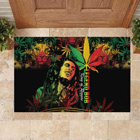 King Of Reggae Legend Bob Rubber Doormat Rasta Cannabis - Wonder Print Shop