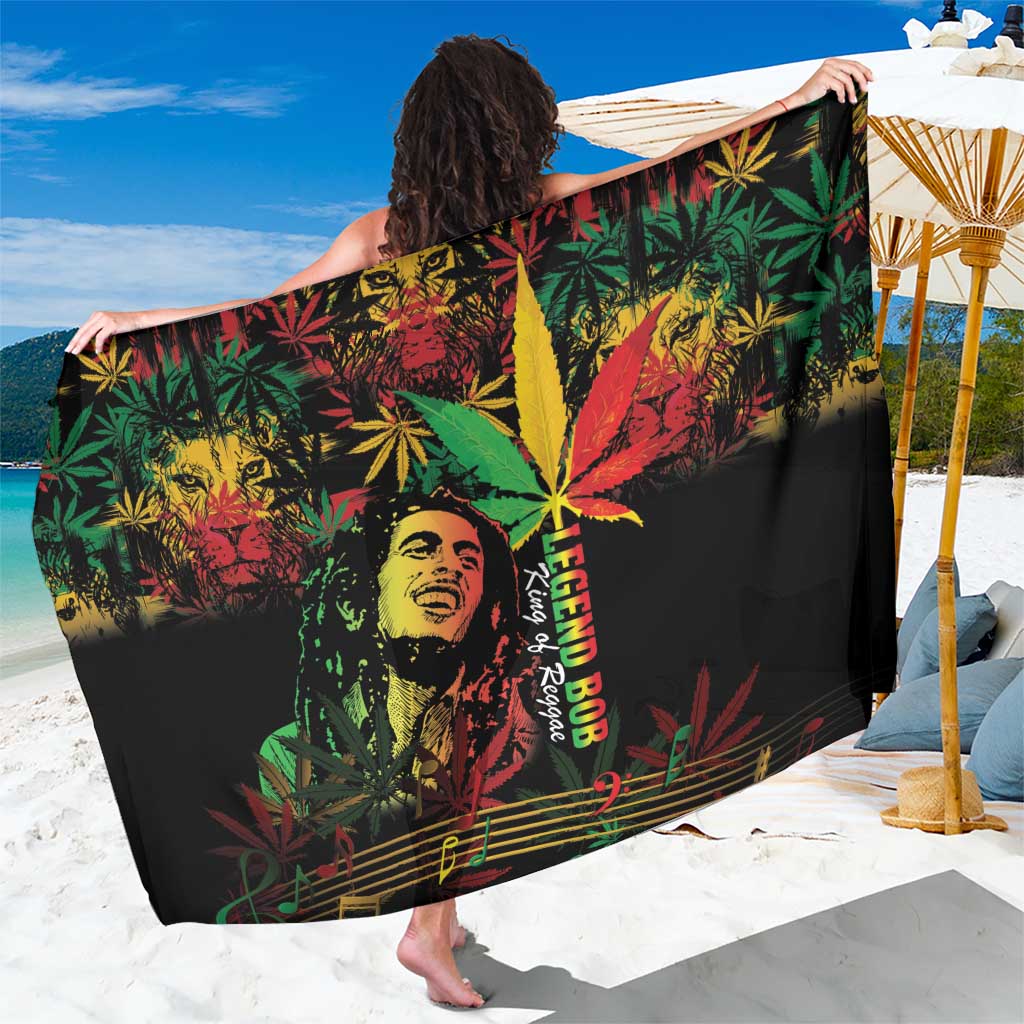 King Of Reggae Legend Bob Sarong Rasta Cannabis - Wonder Print Shop