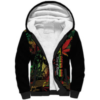 King Of Reggae Legend Bob Sherpa Hoodie Rasta Cannabis - Wonder Print Shop