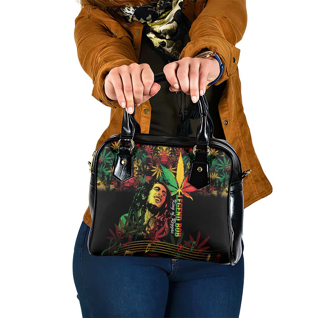 King Of Reggae Legend Bob Shoulder Handbag Rasta Cannabis - Wonder Print Shop