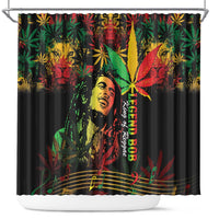 King Of Reggae Legend Bob Shower Curtain Rasta Cannabis - Wonder Print Shop