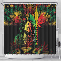 King Of Reggae Legend Bob Shower Curtain Rasta Cannabis - Wonder Print Shop