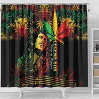 King Of Reggae Legend Bob Shower Curtain Rasta Cannabis - Wonder Print Shop