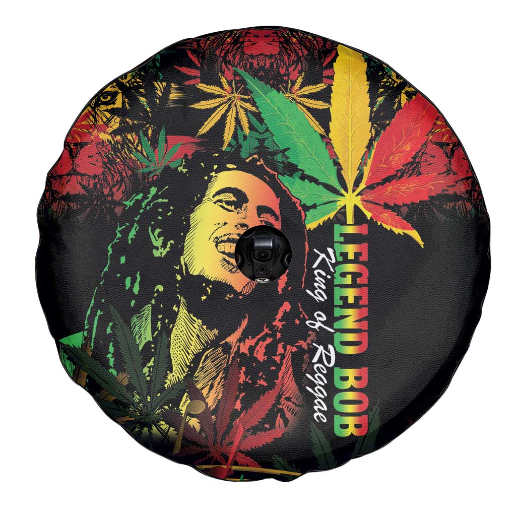 King Of Reggae Legend Bob Spare Tire Cover Rasta Cannabis - Wonder Print Shop