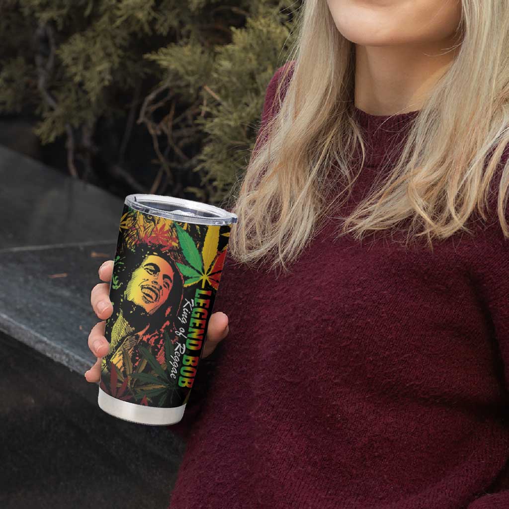 King Of Reggae Legend Bob Tumbler Cup Rasta Cannabis - Wonder Print Shop