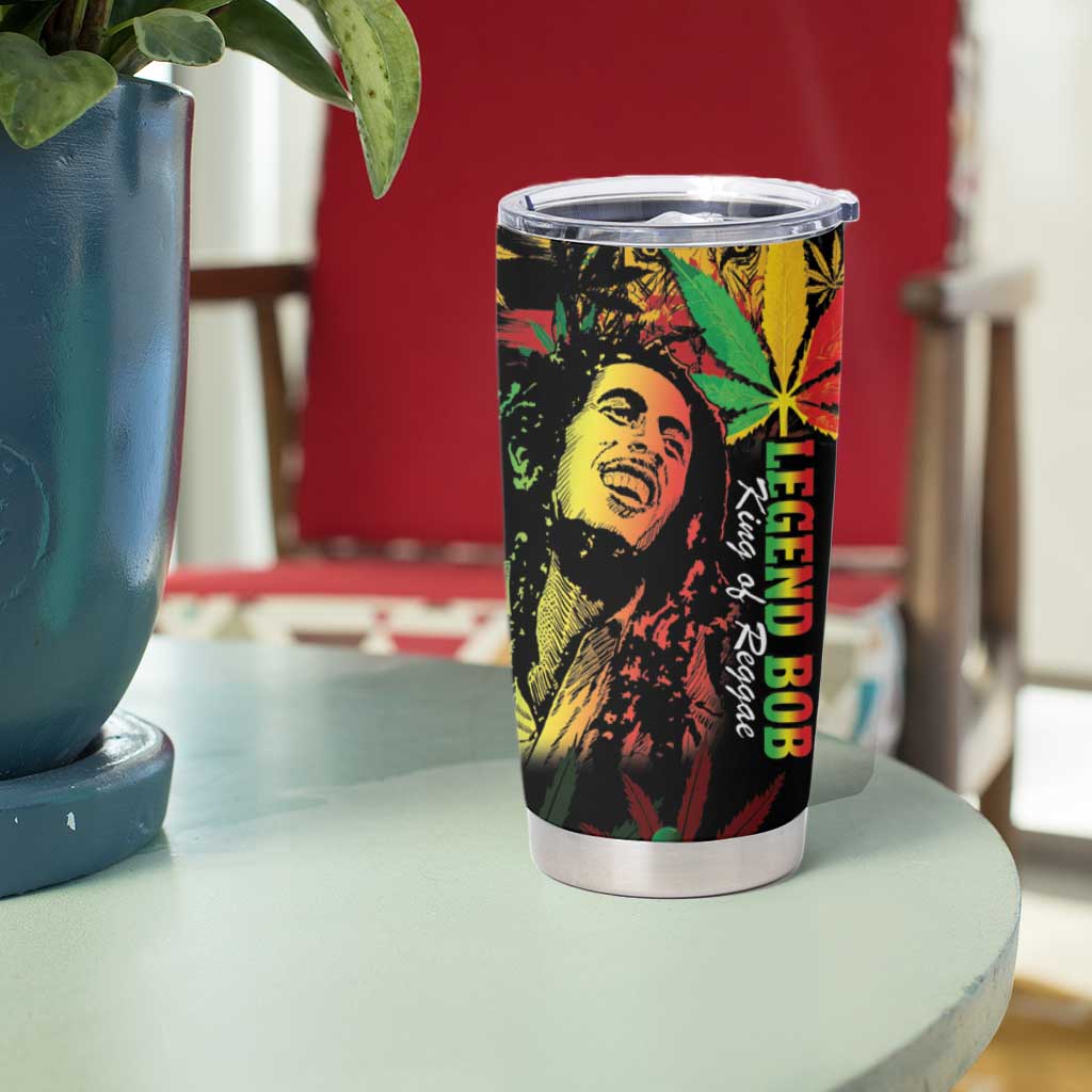 King Of Reggae Legend Bob Tumbler Cup Rasta Cannabis - Wonder Print Shop