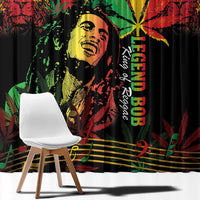 King Of Reggae Legend Bob Window Curtain Rasta Cannabis - Wonder Print Shop