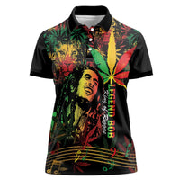King Of Reggae Legend Bob Women Polo Shirt Rasta Cannabis - Wonder Print Shop