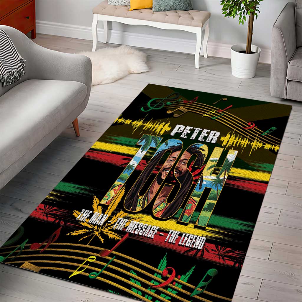 Jamaica Reggae Legend Tosh Area Rug Cannabis Pattern - Wonder Print Shop