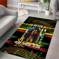 Jamaica Reggae Legend Tosh Area Rug Cannabis Pattern - Wonder Print Shop