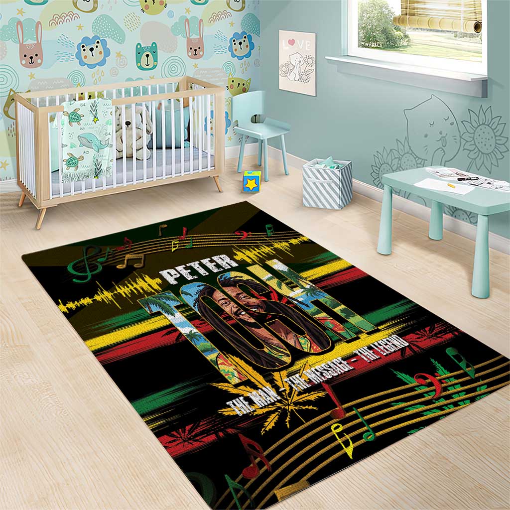 Jamaica Reggae Legend Tosh Area Rug Cannabis Pattern - Wonder Print Shop