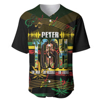 Jamaica Reggae Legend Tosh Baseball Jersey Cannabis Pattern - Wonder Print Shop