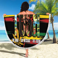 Jamaica Reggae Legend Tosh Beach Blanket Cannabis Pattern - Wonder Print Shop