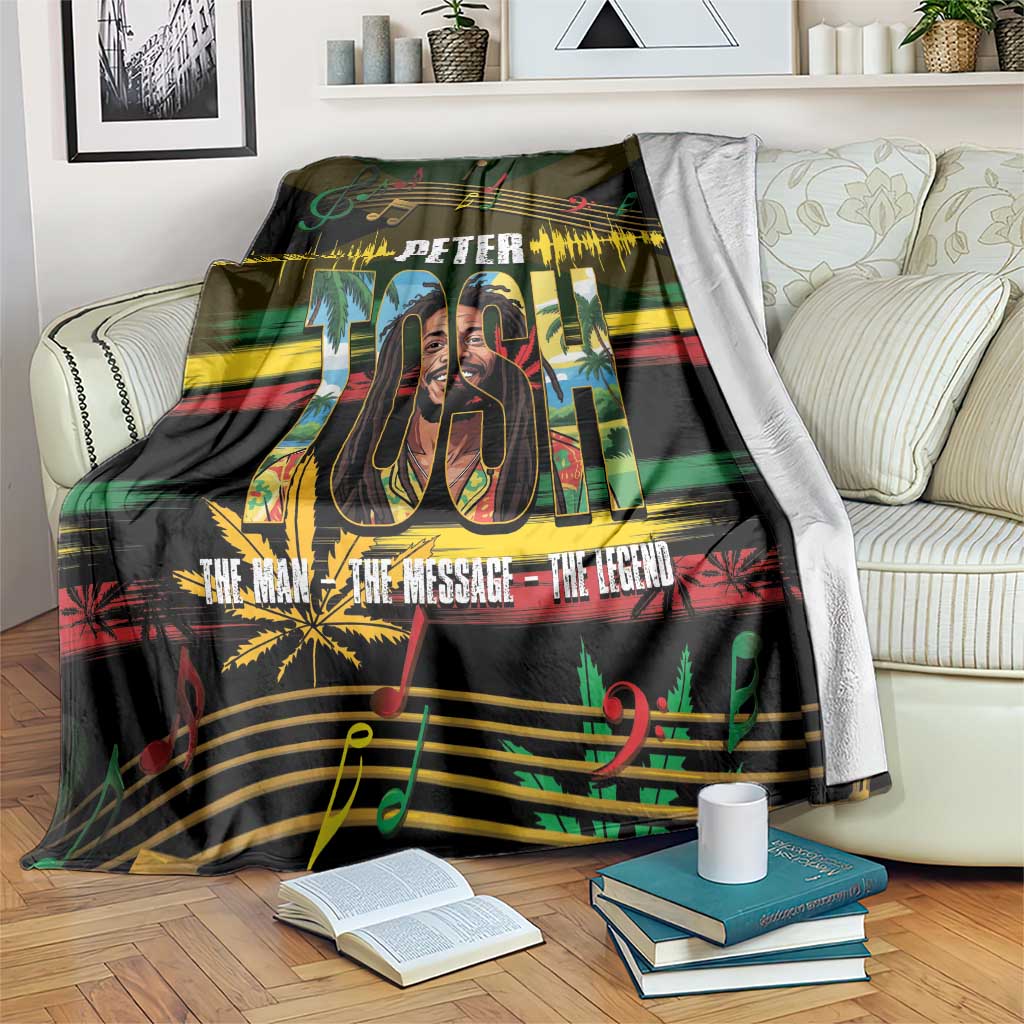Jamaica Reggae Legend Tosh Blanket Cannabis Pattern - Wonder Print Shop