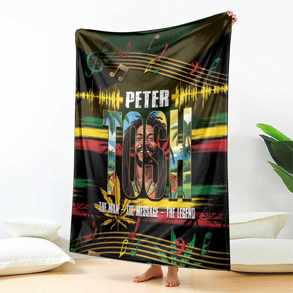 Jamaica Reggae Legend Tosh Blanket Cannabis Pattern - Wonder Print Shop
