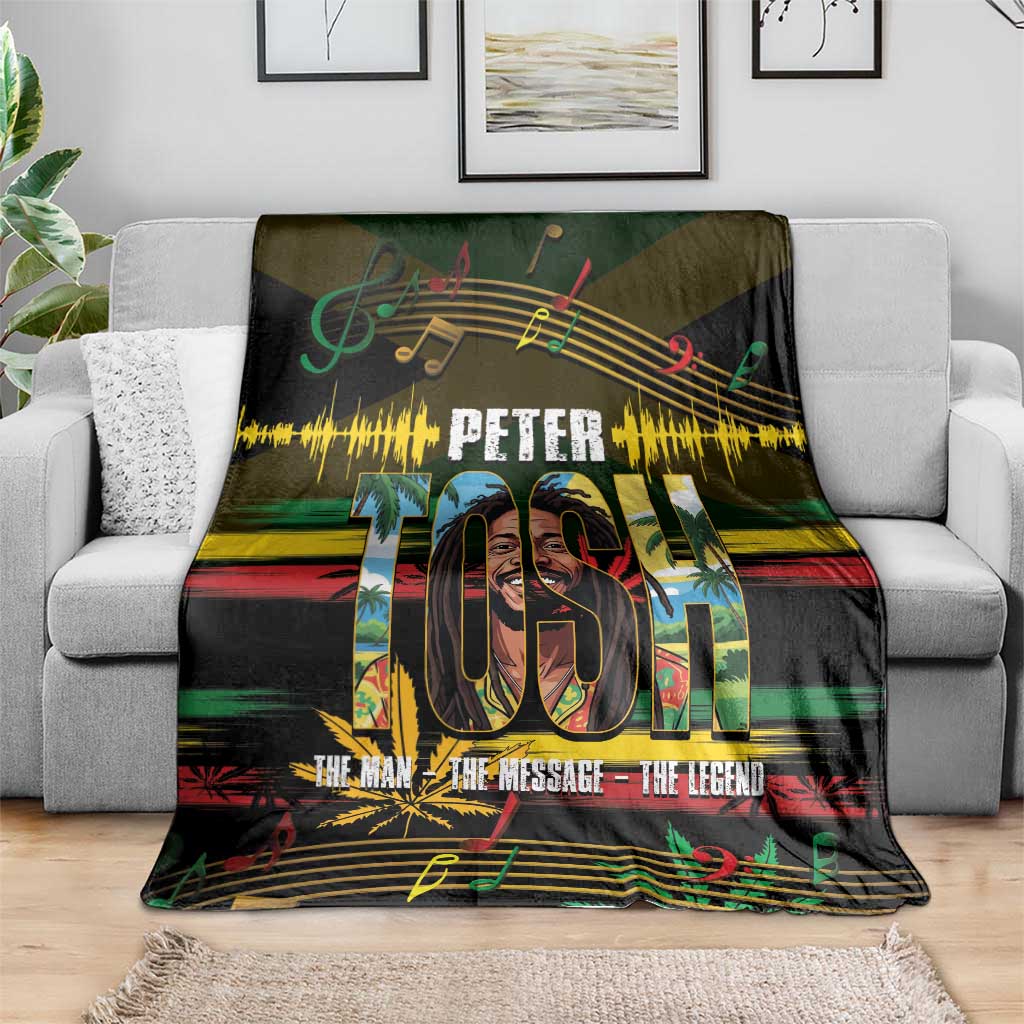Jamaica Reggae Legend Tosh Blanket Cannabis Pattern - Wonder Print Shop