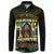 Jamaica Reggae Legend Tosh Button Sweatshirt Cannabis Pattern - Wonder Print Shop