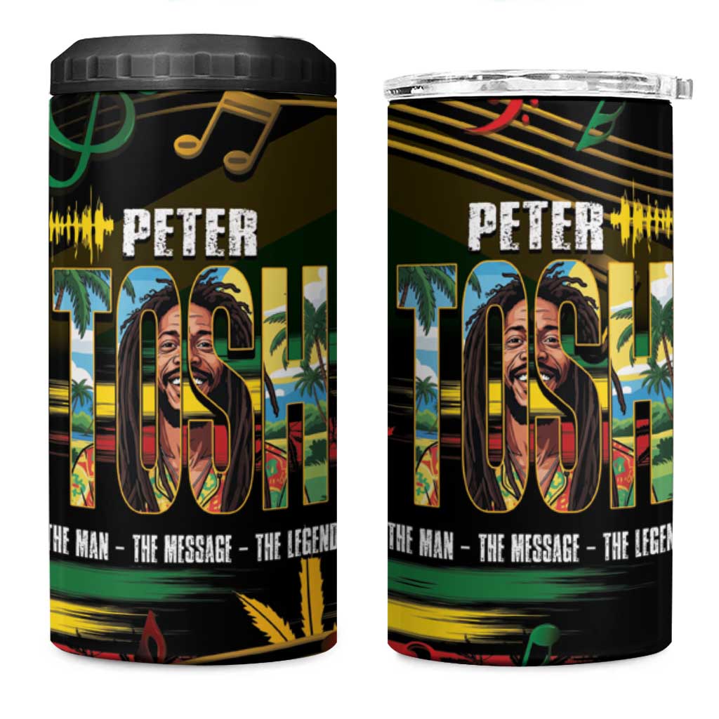 Jamaica Reggae Legend Tosh 4 in 1 Can Cooler Tumbler Cannabis Pattern - Wonder Print Shop