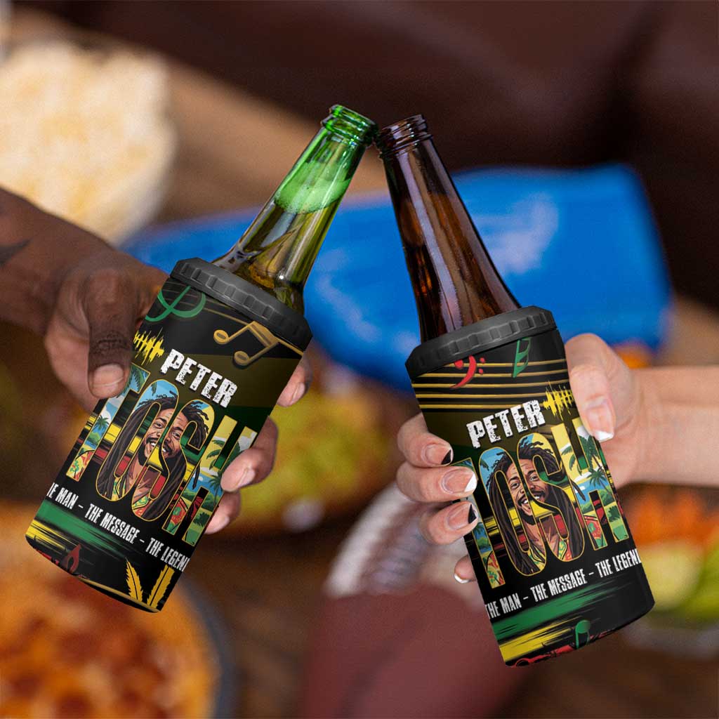 Jamaica Reggae Legend Tosh 4 in 1 Can Cooler Tumbler Cannabis Pattern - Wonder Print Shop