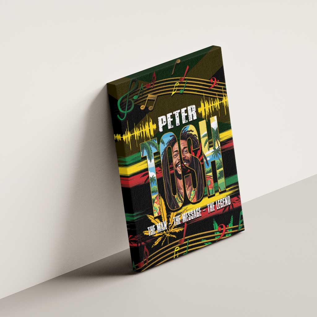 Jamaica Reggae Legend Tosh Canvas Wall Art Cannabis Pattern - Wonder Print Shop