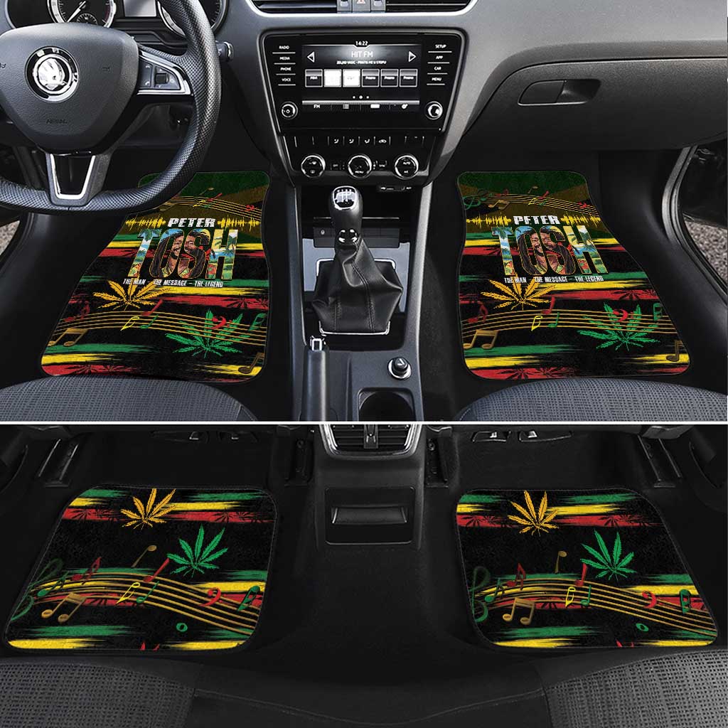 Jamaica Reggae Legend Tosh Car Mats Cannabis Pattern - Wonder Print Shop