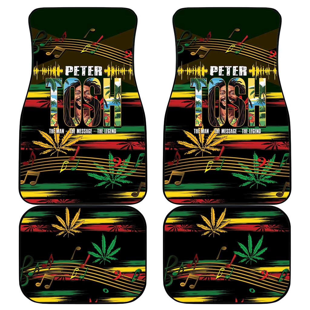 Jamaica Reggae Legend Tosh Car Mats Cannabis Pattern - Wonder Print Shop