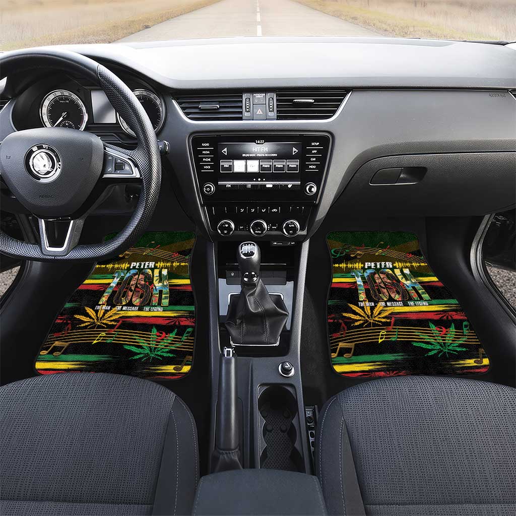 Jamaica Reggae Legend Tosh Car Mats Cannabis Pattern - Wonder Print Shop