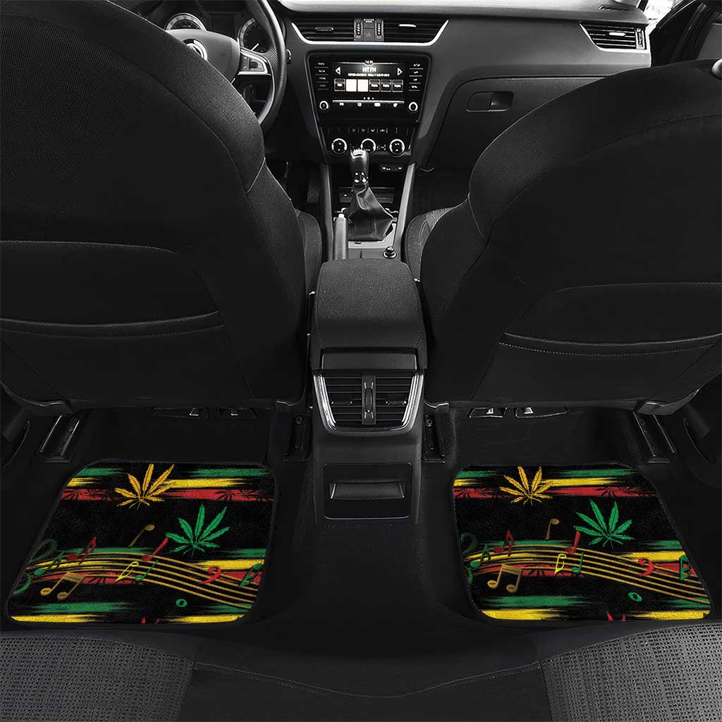 Jamaica Reggae Legend Tosh Car Mats Cannabis Pattern - Wonder Print Shop