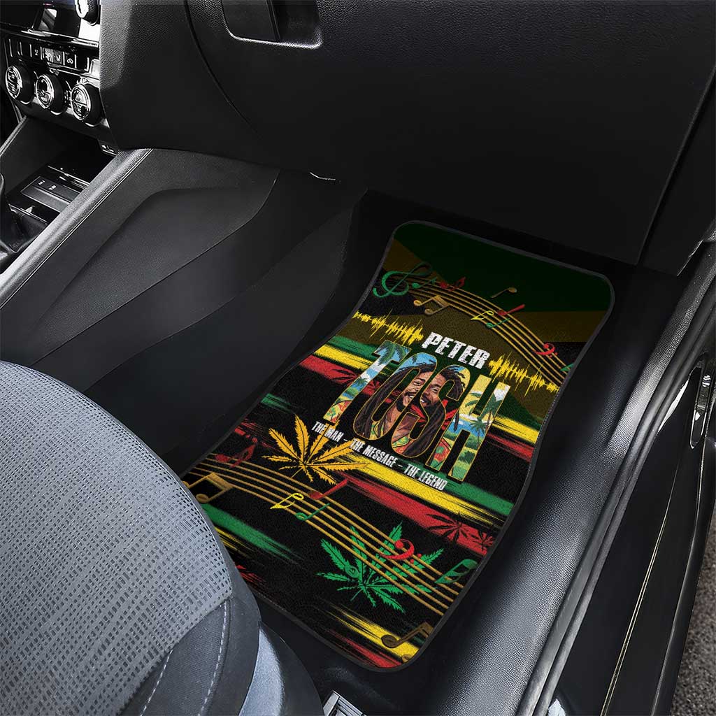 Jamaica Reggae Legend Tosh Car Mats Cannabis Pattern - Wonder Print Shop