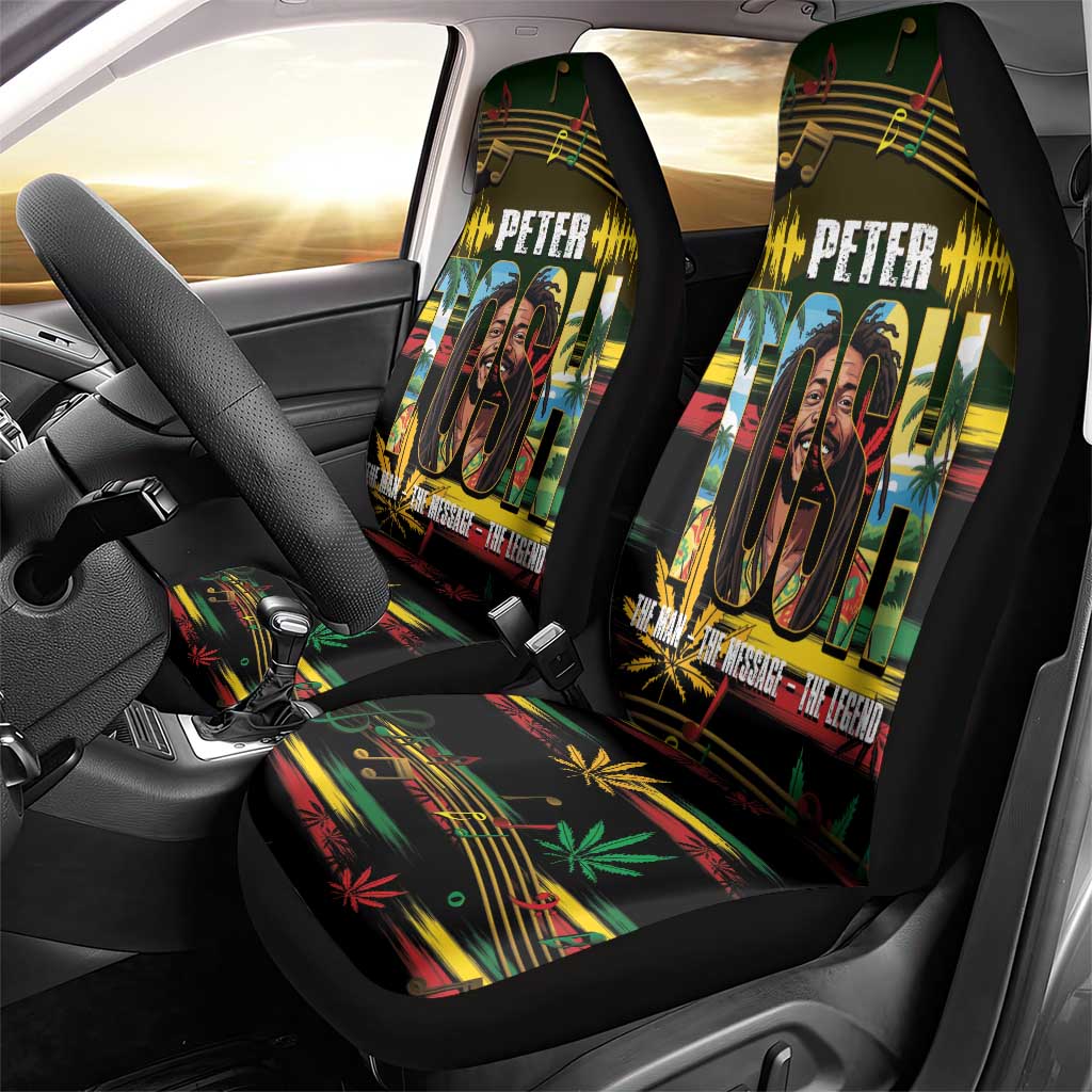 Jamaica Reggae Legend Tosh Car Seat Cover Cannabis Pattern - Wonder Print Shop