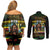 Jamaica Reggae Legend Tosh Couples Matching Off Shoulder Short Dress and Long Sleeve Button Shirt Cannabis Pattern - Wonder Print Shop