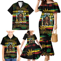 Jamaica Reggae Legend Tosh Family Matching Mermaid Dress and Hawaiian Shirt Cannabis Pattern - Wonder Print Shop