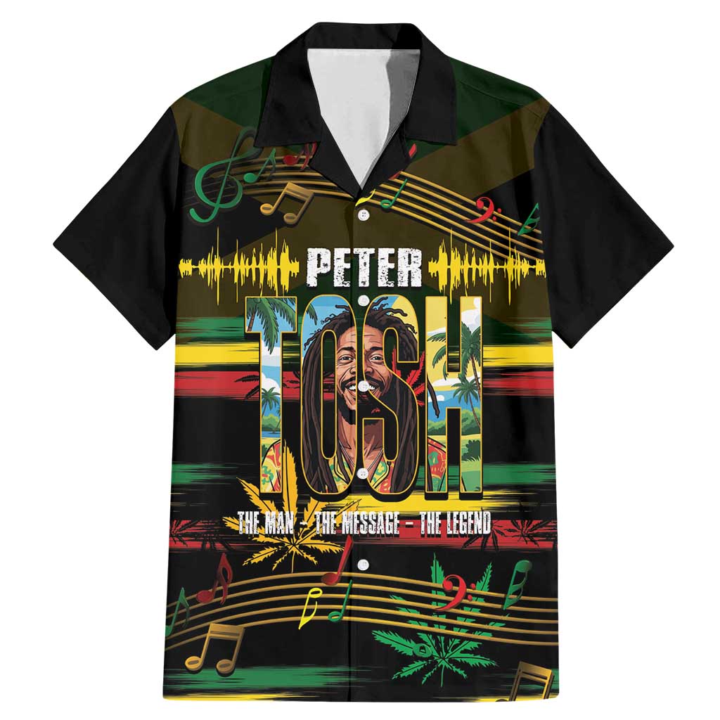Jamaica Reggae Legend Tosh Family Matching Mermaid Dress and Hawaiian Shirt Cannabis Pattern - Wonder Print Shop