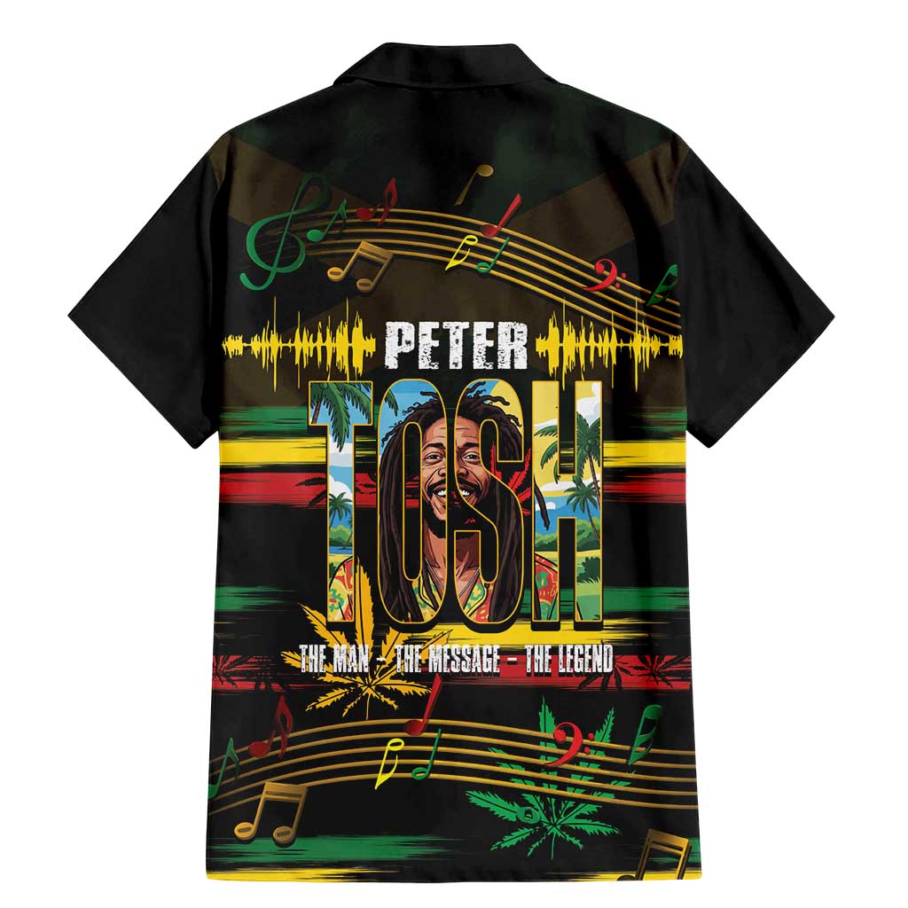 Jamaica Reggae Legend Tosh Family Matching Mermaid Dress and Hawaiian Shirt Cannabis Pattern - Wonder Print Shop