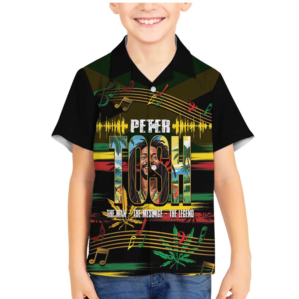 Jamaica Reggae Legend Tosh Family Matching Mermaid Dress and Hawaiian Shirt Cannabis Pattern - Wonder Print Shop