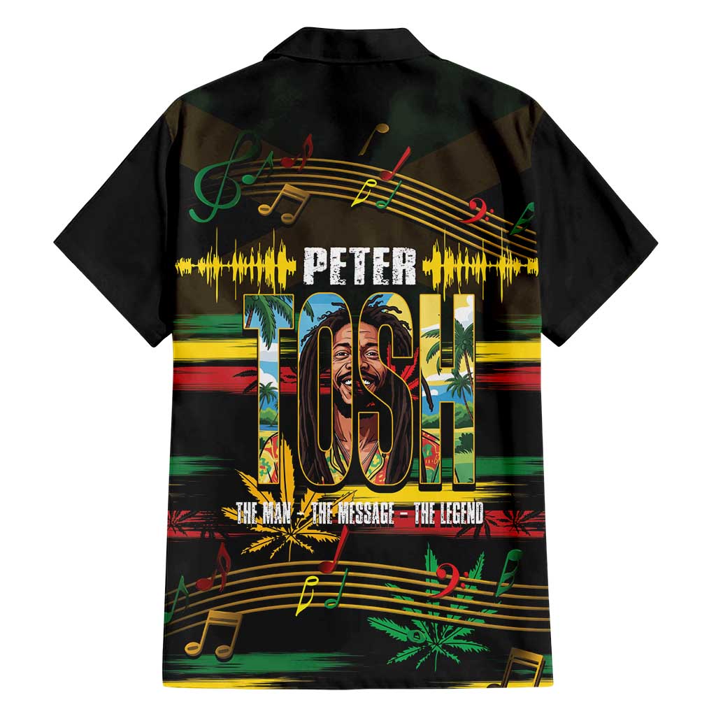 Jamaica Reggae Legend Tosh Family Matching Off Shoulder Maxi Dress and Hawaiian Shirt Cannabis Pattern - Wonder Print Shop